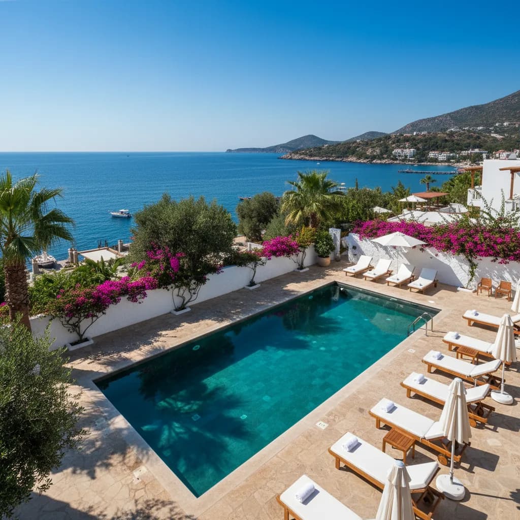 Kaş Apart Otel Havuzu - 10x5m